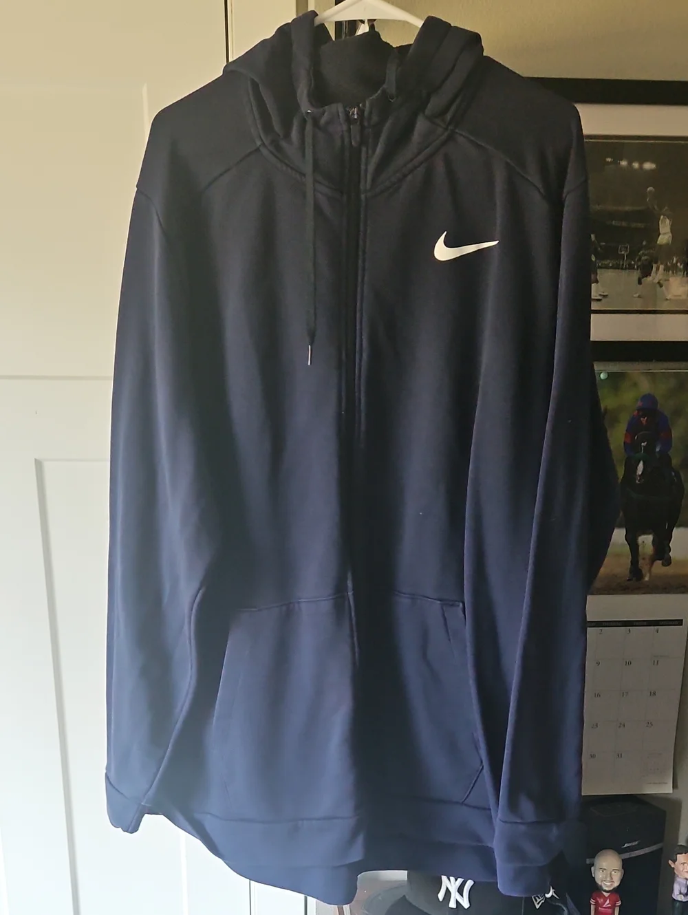 Nike Navy Pullover Hoodie with White Swoosh